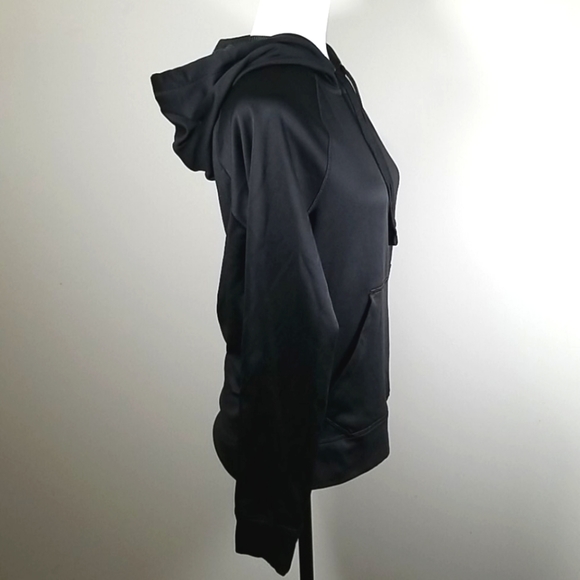 Champion Women's Hoodie Size S Black Duo-Dry Raglan Sleeves Sports Warm Up - Picture 3 of 7